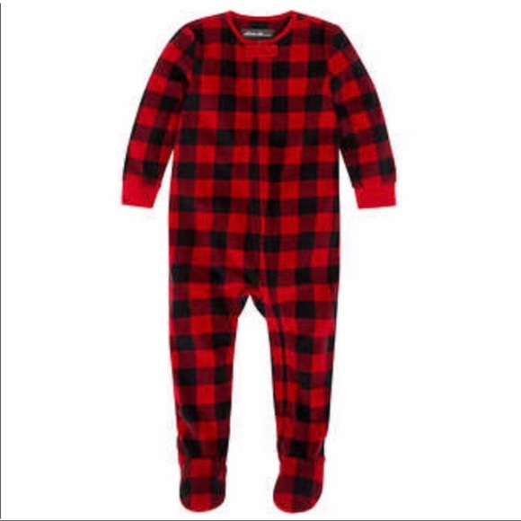 🆕EDDIE BAUER BABY SLEEPERS in Buffalo Plaid! Comfy, Warm & Well made! 6 Months - Picture 5 of 14